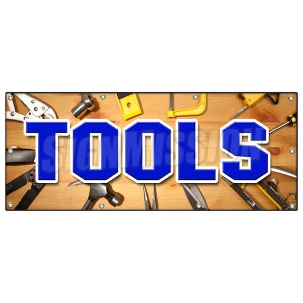TOOLS BANNER SIGN power hand rental discount sales professional repair